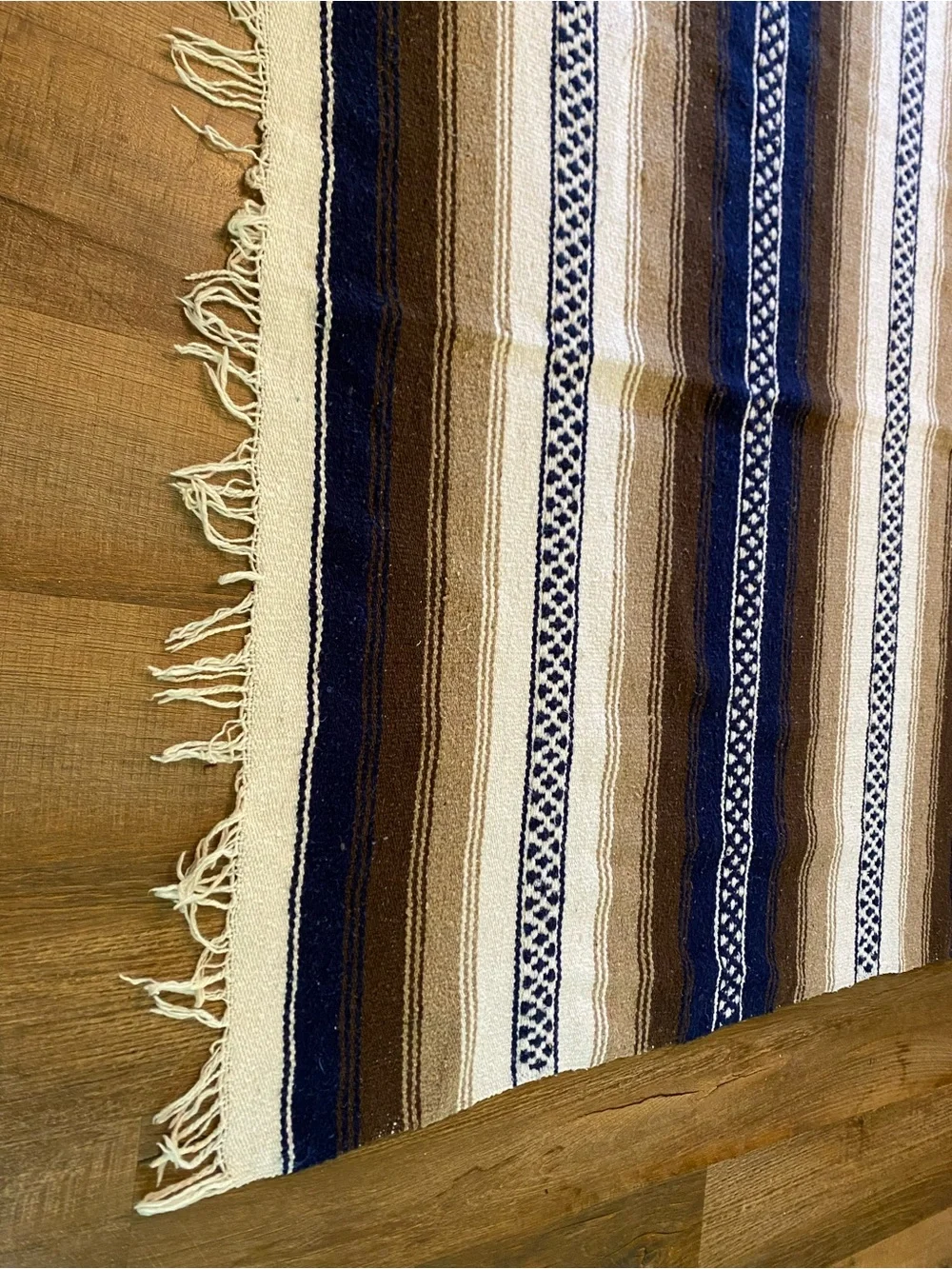 Striped Woven Mexican Blanket